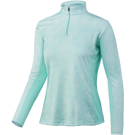 HUK Performance Fishing Icon X Running Lakes 1/4 Zip Shirt - Womens, Beach Glass, M, H6120090-339-M