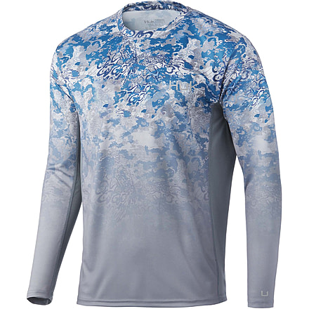 HUK Performance Fishing Icon X Tide Change Fade L/S Shirt - Mens, The Edge, S, H1200388-957-S