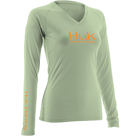 HUK Ladies Performance Long Sleeve, Key Lime, Extra Large H1200060KLMXL