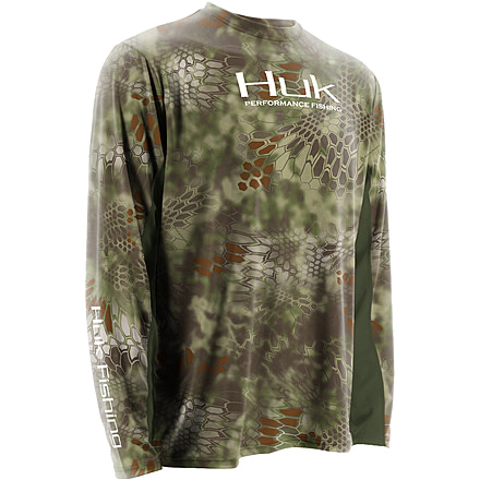 HUK Mens Kryptek Icon Long Sleeve, Kryptek Mandrake H1200023MDKS
