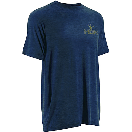 HUK Mens KScott Challenge Tee, Heather Navy H1000073HNVXL