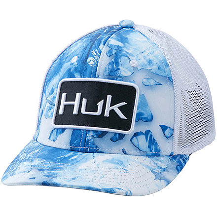 HUK Performance Fishing Mossy Oak Fracture Stretch Trucker - Men's, Mossy Oak Blue Shark, L-XL, H3000303-990-LXL