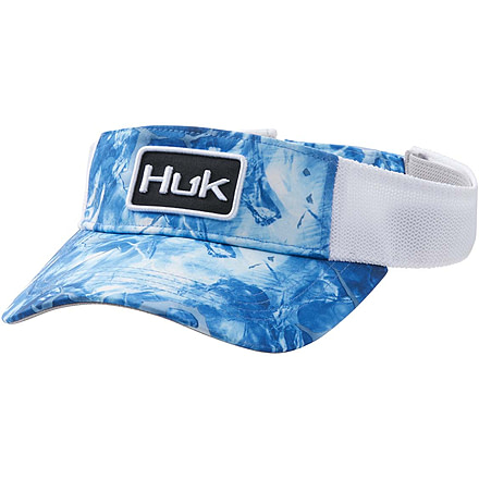 HUK Performance Fishing Mossy Oak Fracture Visor - Mens, Mossy Oak Blue Shark, One Size, H3000331-990-1