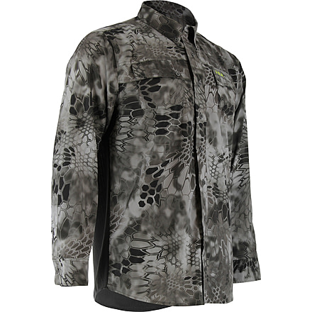 HUK Performance Fishing Mens Kryptek Phenom Long Sleeve Shirt, Kryptek Raid, H1500021RADXL