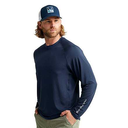 HUK Performance Fishing A1A Performance Crew - Mens, Naval Academy, Medium, H1200575-413-M