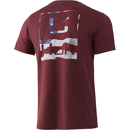 HUK Performance Fishing Americana Tee - Mens, Gill Red Heather, Extra Large, H1000303-614-XL