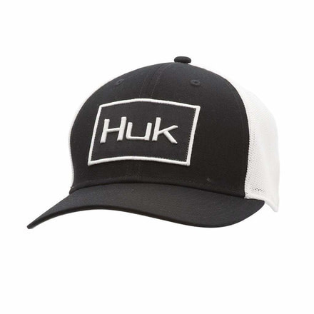 HUK Performance Fishing Angler Sport Trucker Headwear, Cap - Mens, Black, 1, H3000184-001-1