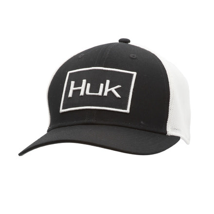 HUK Performance Fishing Angler Trucker Stretch Headwear, Cap - Mens, Black, Large - Extra Large, H3000209-001-LXL