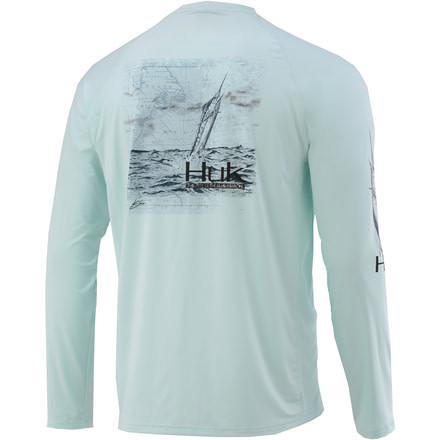 HUK Performance Fishing Art of Blue Marlin Long Sleeve Graphic T-Shirt - Mens, Seafoam, 2XL, H1200217-350-XXL