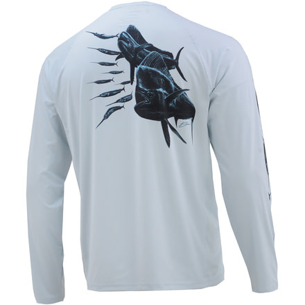HUK Performance Fishing Bailin Hoo Long Sleeve Graphic T-Shirt - Mens, Plein Air, 3XL, H1200218-451-XXXL
