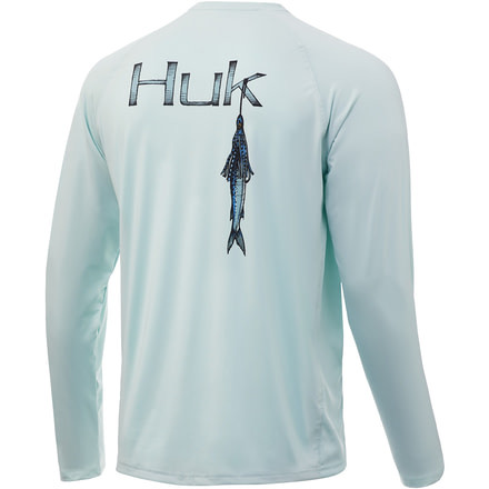 HUK Performance Fishing Bally Hoo Pursuit Long Sleeve T-Shirt - Mens, Seafoam, Small, H1200238-350-S