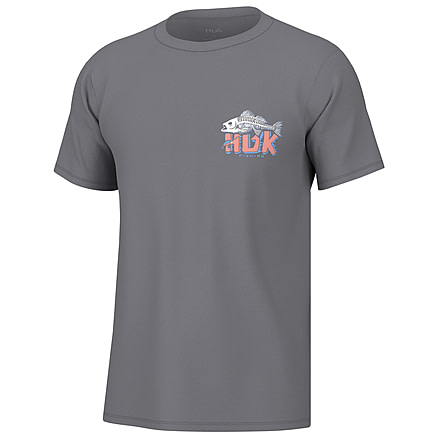 HUK Performance Fishing Bass Bones Tee - Mens, Night Owl, L, H1000495-016-L