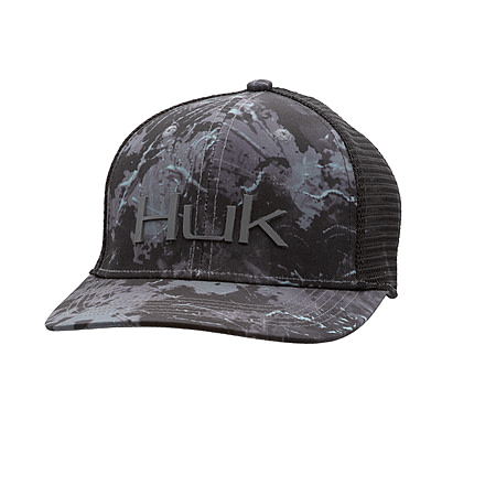 HUK Performance Fishing Camo Trucker Headwear, Cap - Mens, Night Vision, 1, H3000185-075-1