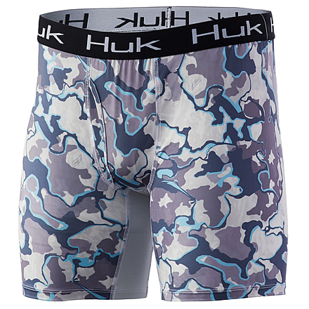 HUK Performance Fishing Current Camo Boxer Brief - Mens, Ocean Tally Cam, Large, H5000017-975-L