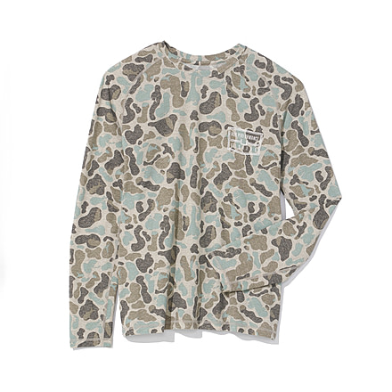 HUK Performance Fishing Drift Graphic Kc Print Shirt -Mens, Long Sleeve, Volcanic Ash, Medium, H1200716-013-M
