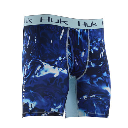 HUK Performance Fishing Elements Boxer Brief Baselayer, Boxer Jock - Men's, Hydro Reflex, 2XL, H5000013-468-XXL