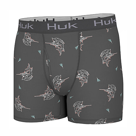 HUK Performance Fishing Fin Lure Pursuit Boxer - Mens, Volcanic Ash, 3XL, H5000048-013-XXXL