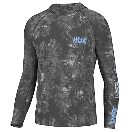 Sweat à Capuche HUK Performance Fishing – Gris Camouflage – Taille S Homme – Excellent état