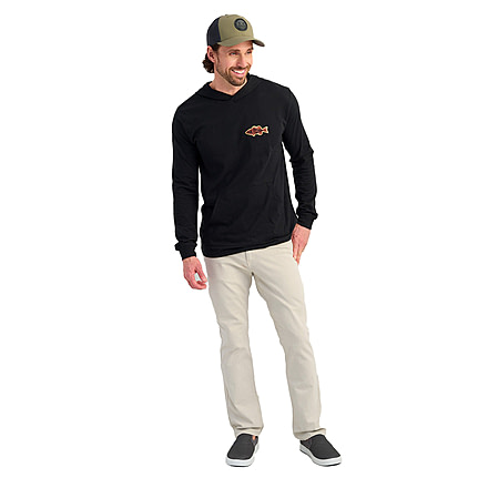 HUK Performance Fishing Huk Bass Apparel Hoodie Tee - Mens, Black, Medium, H1000580-001-M