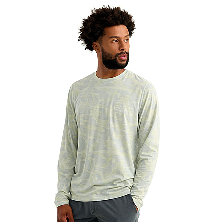 HUK Performance Fishing Drift Printed Long Sleeve Crew - Mens