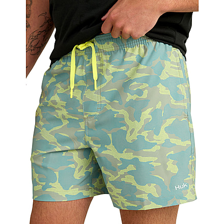 HUK Performance Fishing Pursuit Printed Volley Short - Mens