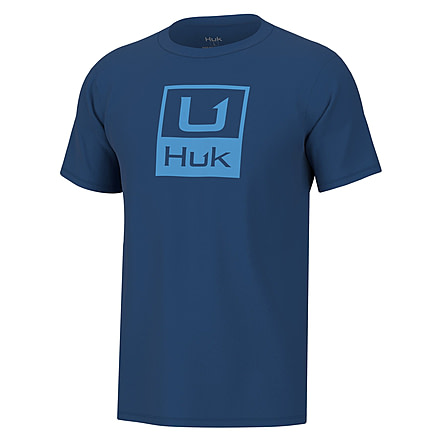 HUK Performance Fishing Huk Stacked Logo Tee - Mens, Set Sail, L, H1000427-489-L