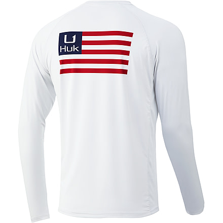 HUK Performance Fishing HUKd Up Flag Pursuit - Mens, White, Large, H1200316-100-L