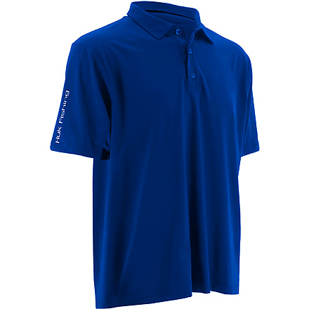 HUK Performance Fishing Mens Icon Polo, Royal, H1200017RYLS