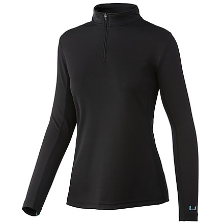 HUK Performance Fishing Icon X 1/4 Zip Long-Sleeve Shirt - Women's, Medium, Black, H6120087-001-M