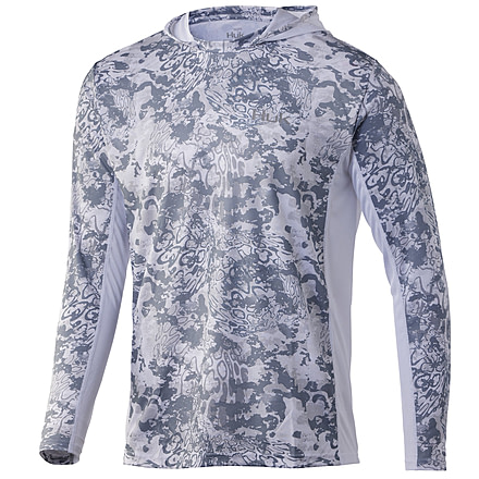 HUK Performance Fishing Icon X Tide Change Hoodie - Men's, Hogs Back, 2XL, H1200390-959-XXL