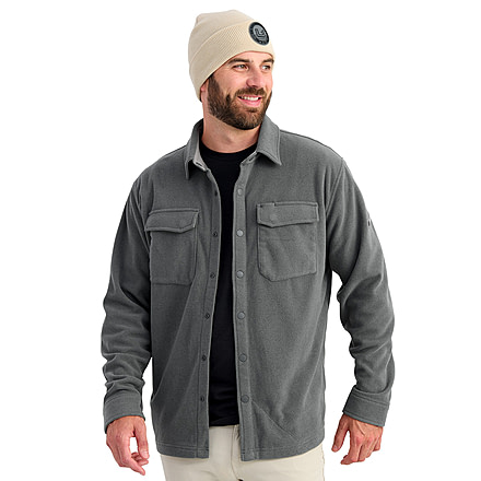 HUK Performance Fishing Jetty Shacket - Mens, Volc Ash Hthr, Small, H1300114-015-S