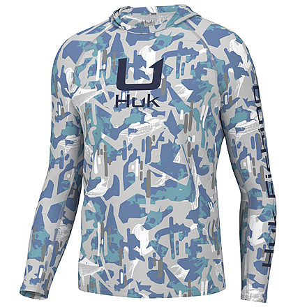 HUK Performance Fishing KC Icon Apex Vert Hoodie - Mens, Marine Blue, XL, H1200585-372-XL