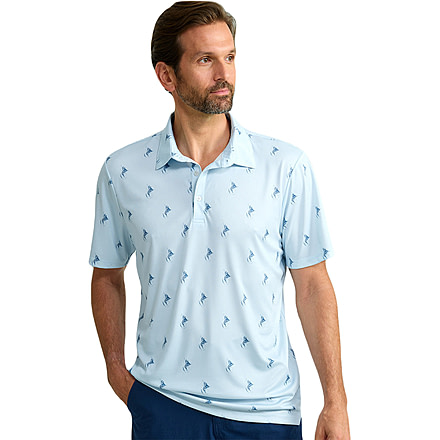 HUK Performance Fishing KC Pursuit Printed Polo - Mens, Ice Water, Large, H1200635-476-L