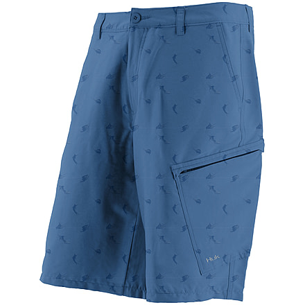 HUK Performance Fishing KScott Mens Billfish Hybrid Lite Shorts, Blue, 28, H2000038BLU28