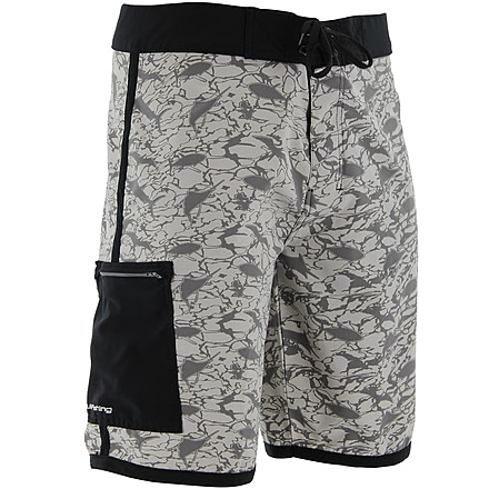 HUK Performance Fishing KScott Mens Mahi Boardshorts, Grey, 28, H2000023GRY28