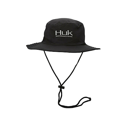 HUK Performance Fishing Logo Boonie Headwear, Hat - Mens, Black, 1, H3000205-001-1
