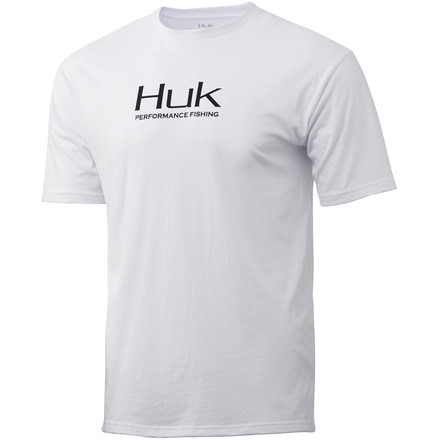 HUK Performance Fishing Logo Fishing Short Sleeve Tee - Mens, White, 2XL, H1000240-100-XXL