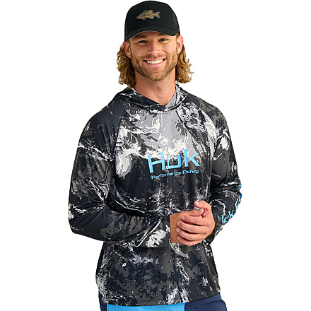 HUK Performance Fishing Mossy Oak Pursuit Hoodie - Mens, Moe Sw Midnight, Medium, H1200611-979-M