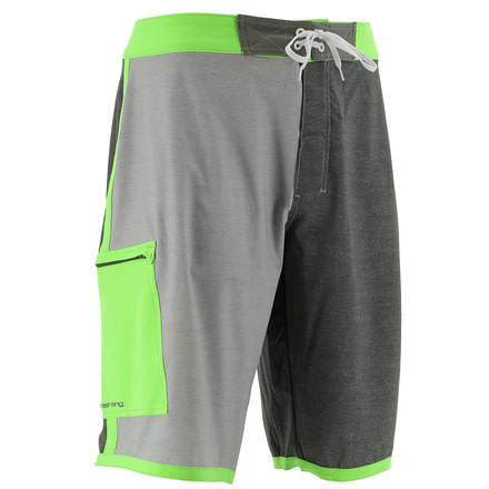 HUK Performance Fishing Piped Mens Heather Boardshorts, Dark Grey, 32, H2000029DGY32