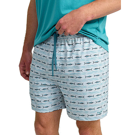 HUK Performance Fishing Pursuit Printed Volley Short - Mens, Harbor Mist2, Large, H2000227-035-L