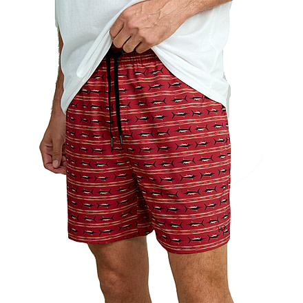 HUK Performance Fishing Pursuit Volley All Over Print Shorts - Mens, Scarlet Blaze, 3XL, H2000227-621-XXXL