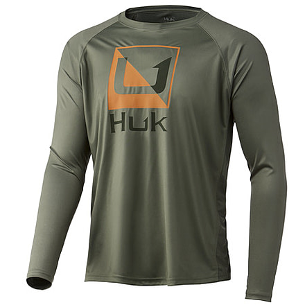 HUK Performance Fishing Reflection Pursuit Long-Sleeve Shirt - Men's, 2XL, Moss, H1200462-316-XXL