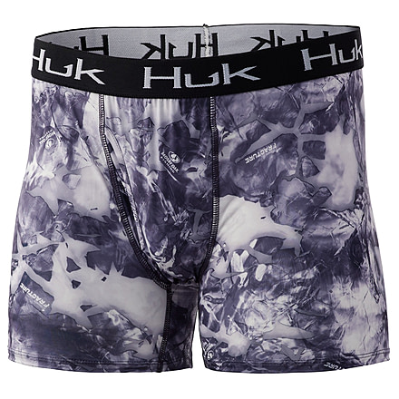 HUK Performance Fishing Running Lakes Boxer Brief - Men's, Overcast Grey, M, H5000035-032-M