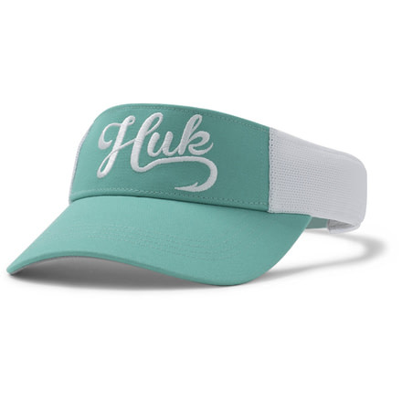 HUK Performance Fishing Split Shot Visor Cap - Womens, Bright Teal, One Size, H6300013-442-1