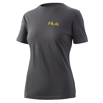 HUK Performance Fishing Sun Hex Crew - Womens, Iron Heather, Small, H6100056-014-S