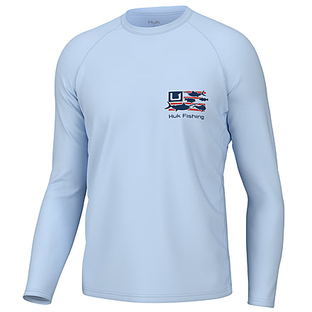 HUK Performance Fishing Trophy Flag Pursuit - Mens, Ice Water, L, H1200602-476-L