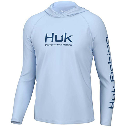 HUK Performance Fishing Vented Pursuit Long Sleeve Hoodie - Men's, Ice Water, 2XL, H1200525-476-XXL