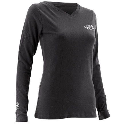 HUK Performance Fishing Womens Logo Long Sleeve Shirt, Black, Medium, H6100011-001-M