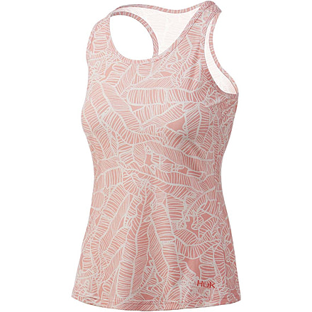 HUK Performance Fishing Pursuit Linear Leaf Tank Top - Womens, Desert Flower, M, H6120106-687-M