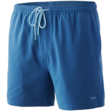 HUK Performance Fishing Pursuit Running Lakes Volley Swim Shorts - Mens, Titanium Blue, XL, H2000135-428-XL